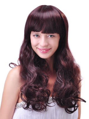 Long Synthetic Wavy Capless Wig