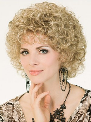 Short Curly Capless Synthetic Wig