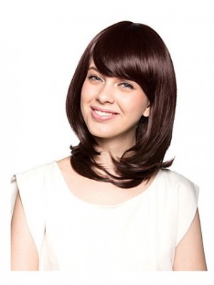Capless Synthetic Hair Straight Wig