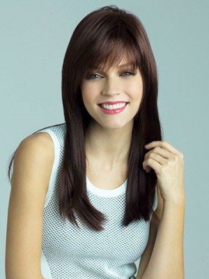 Capless Straight Synthetic Wig With Bangs