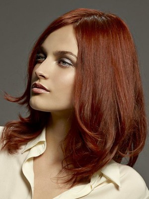 Red Lace Front Long Wavy Synthetic Wig