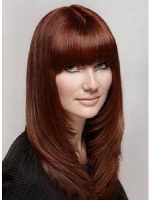 Straight Synthetic Middle Part Capless Wig