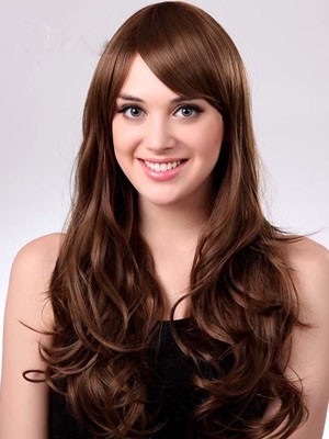 2015 Wavy Long Capless Synthetic Wig