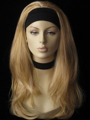 Long Straight Synthetic Hair 3/4 Wig