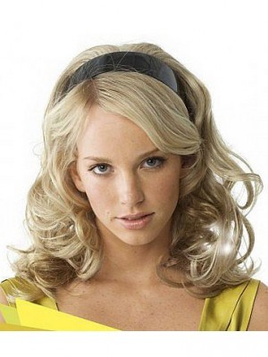 Long Wavy Synthetic 3/4 Wigs With Braided Headband
