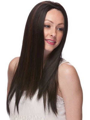Long Straight Capless Synthetic Hair 3/4 Wig