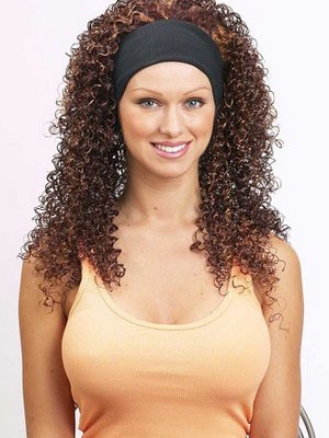 Curly Capless Long Synthetic 3/4 Wig