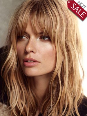 Romantic Human Hair Wavy Wig