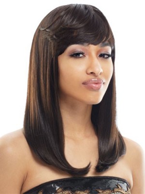 Affordable Human Hair Straight Capless Wig