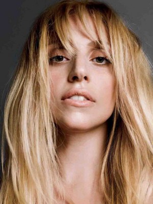 Lady Gaga Fashionable Capless Human Hair Wig