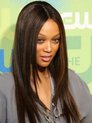 Tyra Banks Stunning Lace Front Human Hair Wig