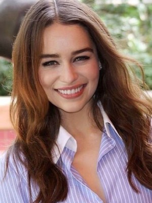Prodigious Emilia Clarke Lace Front Remy Human Hair Wig Long Wigs