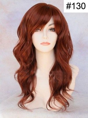 Long Auburn Red Big Wavy Wig