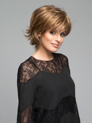 Bob Style Wavy Synthetic Wig With Wispy Ends