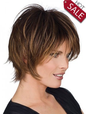 Short Synthetic Natural Straight Wig