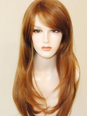 Pretty Straight With Bangs Capless Synthetic Long Wig