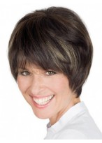 Short Cropped Fringe Lace Front Remy Human Hair Wig 