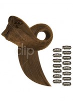 16" Straight Clip In Remy Hair Extensions 