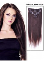 14" Gorgeous Straight Human Hair Extension With Clips 