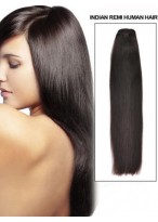 22" Long Straight Remy Hair Extemsion With Clips 