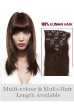 24" Gorgeous Straight Remy Human Hair Long Extension 