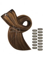 14" Fashion Diy Set Clip In Hair Extensions 