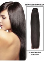 24" Straight Natural Remy Hair Extensions 