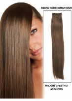 22" Straight Remy Human Hair Weft Extensions 