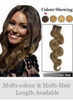 Fashion Wavy Indian Remy Hair Weft Extensions 