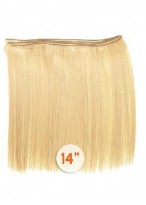14" Human Hair Straight Weft Extensions 