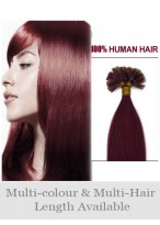 High Quality 20" Nail Tip Straight Remy Human Hair Extension 