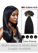 Gorgesous 16" Nail Tip Straight Remy Human Hair Extension 