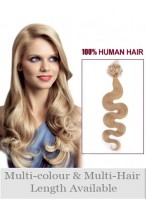 24" Wavy 100% Human Hair Extensions  