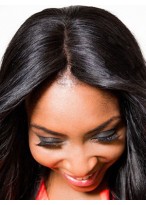 Remy Hair Middle Part Straight Lace Closure 