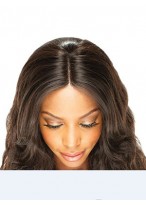 Middle Part Natural Black Remy Hair Loose Wave Lace Closure 
