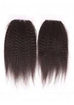 Yaki Straight 4x4 Inches Full Hand Tied Remy Hair Lace Closure 