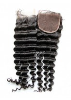 Remy Hair Deep Curly Free Part Lace Closure 