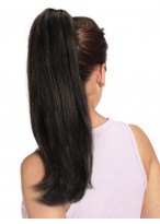 16" Long Straight Remy Human Hair Ponytail 