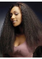 Long Curly No Bang African American Lace Wig 