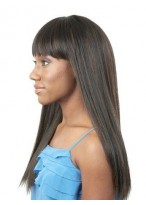 Black Straight Capless Synthetic Wig 