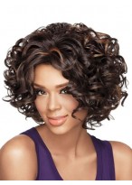 Curly Chin-Length Synthetic Wig 