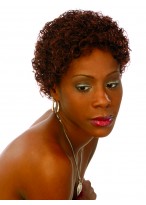 Short Curly Synthetic African American Wig 