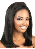 Straight Remy Human Hair Front Wig 