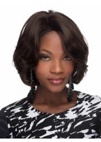 Capless Wavy Medium African American Wig 