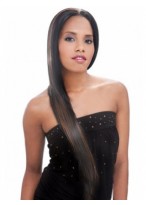 Straight Long Synthetic African American Wig 