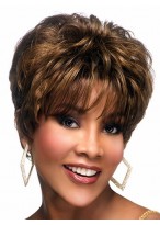Short Cut Lace Front Wavy African American Wig 