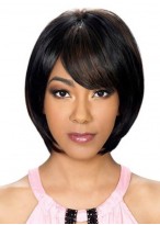 Straight Synthetic Capless Wig With Bangs 