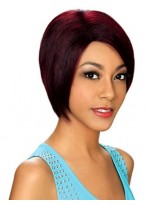 Red Straight Capless Synthetic Wig 