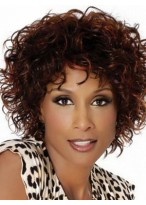 Curly Capless Medium Length Synthetic Wig 