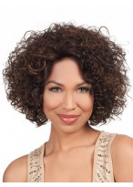 Medium Length Curly Lace Front Wig 